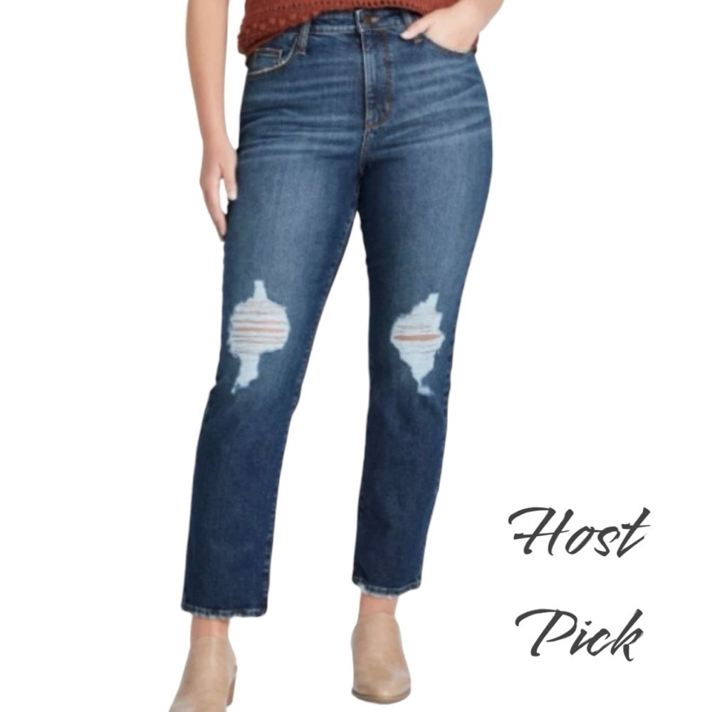 UNIVERSAL Thread Distressed High Rose Slim Straight